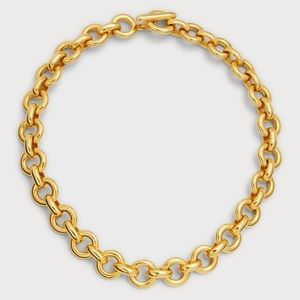 24k plated Round-Link Chain Necklace